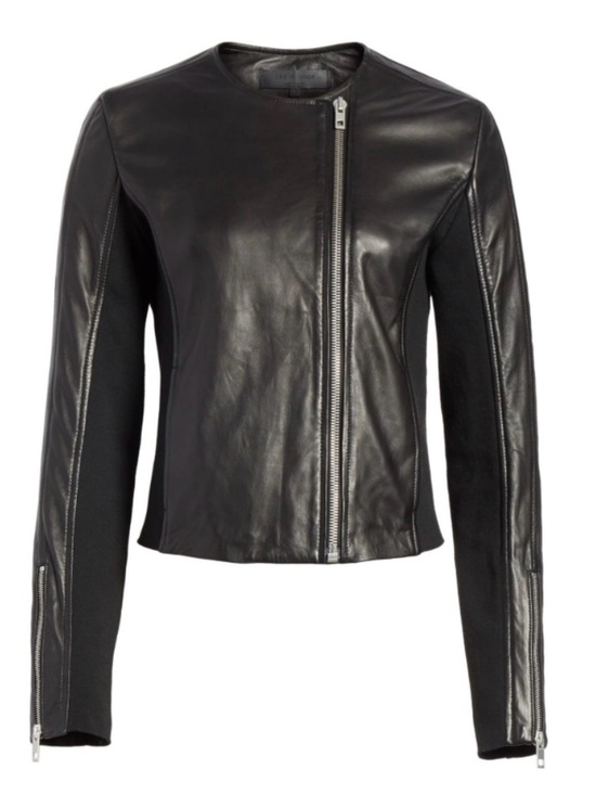 rag & bone Jackets & Blazers - Rag & Bone Harrison Moto Lamb Leather Zip Jacket